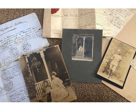EphemeraA collection of ephemera including an album of 19th century letter fronts addressed to Downing Street, some with wax 
