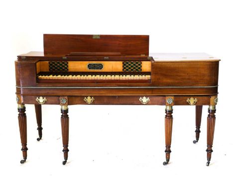 A Late George III/Regency Mahogany Square Piano, by James Rigg, 5 Providence Row, Finsbury Square, London, early 19th century