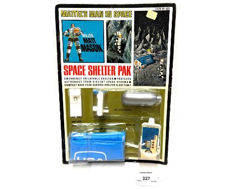 Mattel vintage 1967 Major Matt Mason Space Shelter Pak, Mint, within Excellent bubble, factory sealed upon Good Plus (light c