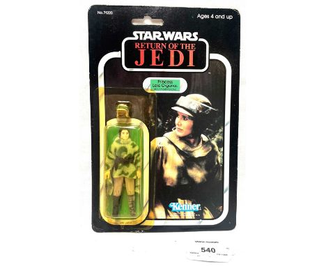 Kenner vintage Star Wars Return of the Jedi Princess Leia Poncho 3 3/4" figure, Mint (frosting to one foot), within Near Mint