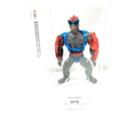 Mattel vintage Masters of the Universe Stratos Red Wings 1982 Malaysia UKG 80%, Figure 80 Paint 80.