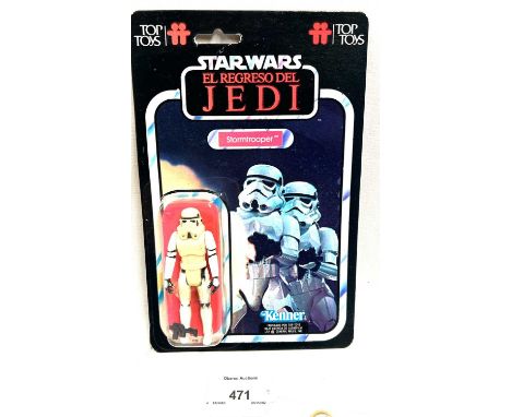 Top Toys (Argentina) Star Wars vintage Return of the Jedi Stormtrooper 3 3/4" figure, Good (discoloured), within Excellent bu