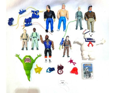 Selection of TV &amp; Film related collectables including Kenner vintage The Real Ghostbusters figures, Mr Stay Puft, Green G