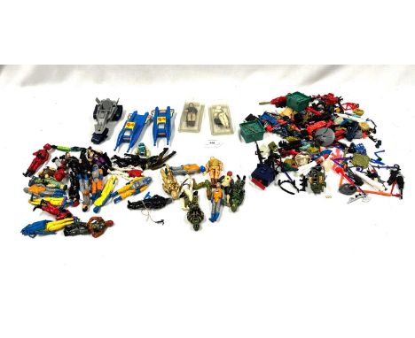 Large quantity of Palitoy vintage Action force 3 3/4" figures, vehicles and accessories including Storm Shadow, Baroness, Sca