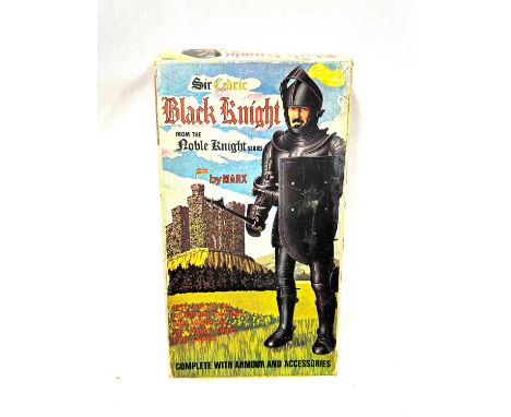 Marx Toys vintage Sir Cedric Black Knight figure set from the Noble Knight series, Good complete (arms are detached), within 