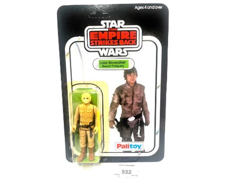 Palitoy Star Wars vintage The Empire Strike Back Luke Skywalker Bespin Fatigues 3 3/4" figure, Mint, within Near Mint (yellow