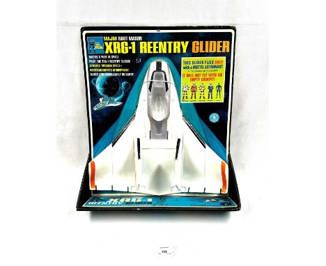 Mattel vintage 1969 Major Matt Mason XRG-1 Reentry Glider, Excellent, upon Good Plus to Excellent backing card.