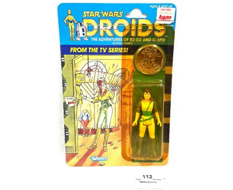 Kenner Star Wars vintage Droids Kea Moll 3 3/4" figure MOC, Mint, within Excellent (yellowed) bubble, upon Excellent (light s
