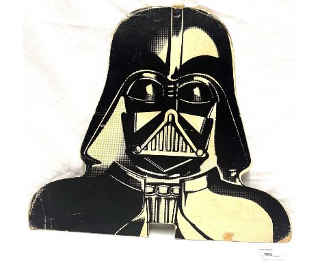 Palitoy Star Wars vintage Darth Vader Promotional Point of Sale Store Display Header Card, Good (some creasing and surface we