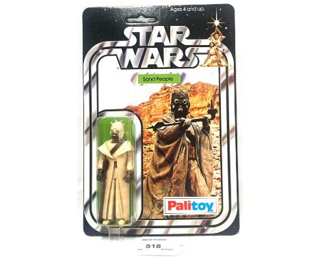 Palitoy Star Wars vintage Sand People 3 3/4" figure, Mint, within Mint bubble, upon Mint un-punched 12B back card.