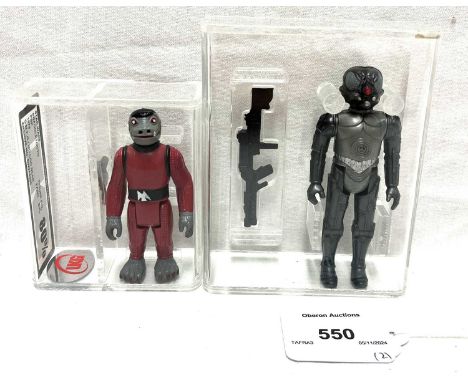 Kenner vintage Star Wars UKG Graded 3 3/4" figures x 2 Snaggletooth UKG 80% figure 80 Paint 80 &amp; Zuckuss UKG 80% figure 8
