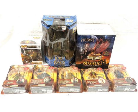 Quantity of Lord of the Rings &amp; The Hobbit Collectables including The Noble Collection Smaug Insense Burner, Mint, within