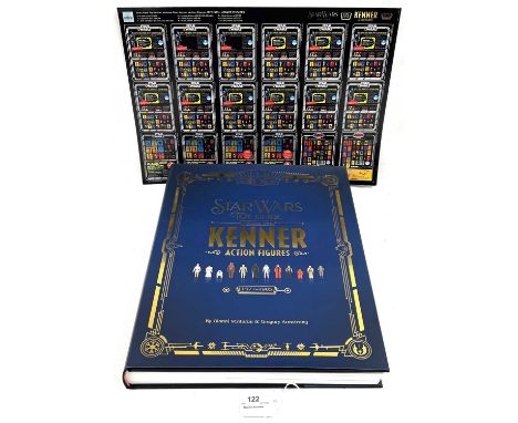 Read Five Star Wars Kenner Action Figure Guide Volume One Coffee Table Book, Near Mint, includes sticker sheets.