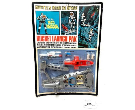 Mattel vintage 1966 Major Matt Mason Rocket Launch Pak, Mint, within Excellent bubble, factory sealed upon Good (some creasin