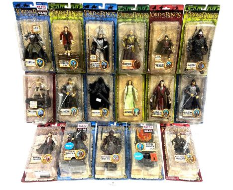 Toy Biz Lord of the Rings 6" figures x 17 MIB including Lurtz, Legolas, Frodo, Aragorn King of Gondor, Gollum and other chara