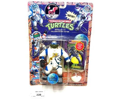 Playmates vintage Teenage Mutant Ninja Turtles Apollo 11 Lunar Leonardo figure, Mint, within Excellent bubble, upon Excellent