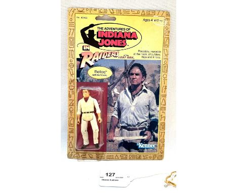 Kenner vintage Indiana Jones Raiders of the Lost Ark Belloq 3 3/4" figure MOC, Excellent (torso slightly discoloured), within