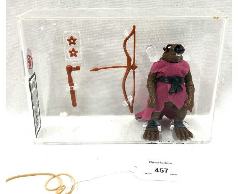 Playmates vintage Teenage Mutant Ninja Turtles Splinter 1988 figure, UKG Graded 90% GOLD