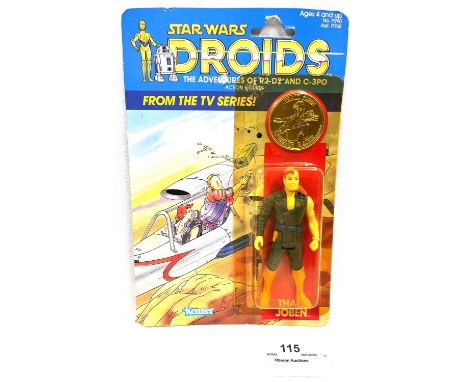 Kenner Star Wars vintage Droids Thall Joben 3 3/4" figure MOC, Mint, within Excellent (yellowed) bubble, upon Good (small sti