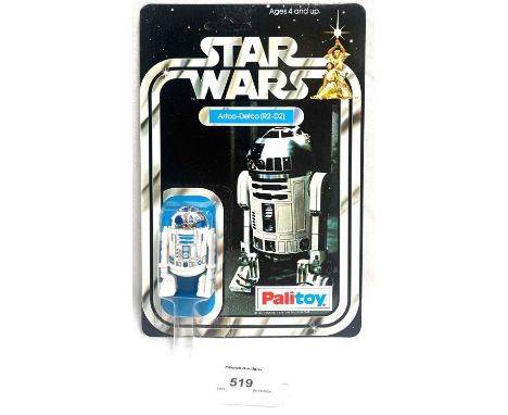 Palitoy Star Wars vintage R2-D2 3 3/4" figure, Mint, within Mint bubble, upon Near Mint un-punched 12B back card.