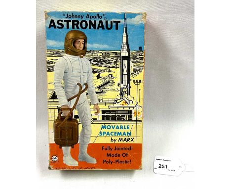 Marx vintage Johnny Apollo Astronaut MIB, Excellent with some accessories, within Fair to Good opened box. SEE PICTURES