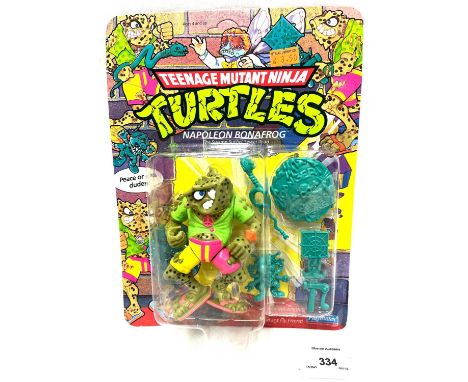 Playmates vintage Teenage Mutant Ninja Turtles Napoleon Bonafrog figure, Mint, within Near Mint bubble, upon Excellent (light