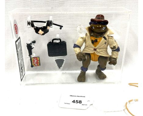 Playmates vintage Teenage Mutant Ninja Turtles Wacky Action Don The Undercover Turtle 1990 figure, UKG Graded 85%, Figure 85 