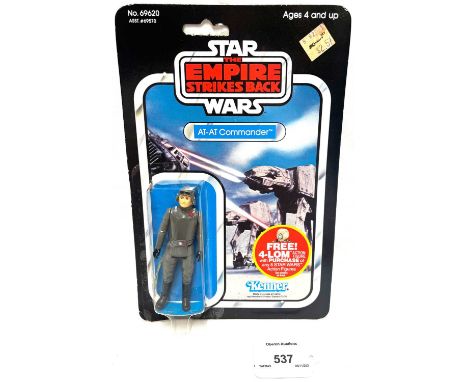 Kenner vintage Star Wars The Empire Strikes Back AT-AT Commander 3 3/4" figure, Mint, within Near Mint bubble, upon Good (POP