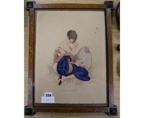 Carlo 1917, coloured lithograph, "La Bonne Adventure", 37 x 28cm