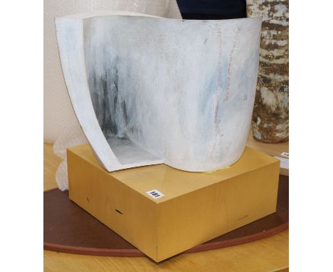 An Art pottery sculpture on stand, possibly Tony and Renee Gebauer
