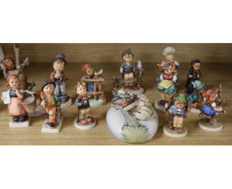 Fourteen Hummel figures