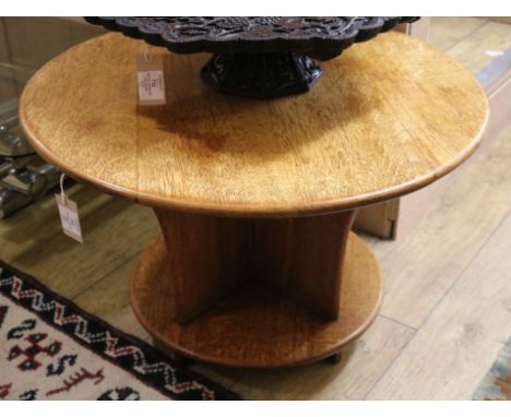 An Art Deco oak coffee table W.70cm