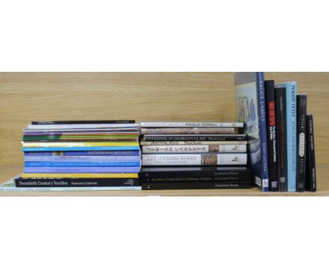 A quantity of mixed reference books including seven Journals from The Decorative Art Society, 3 vols by Christophe Perles, bo