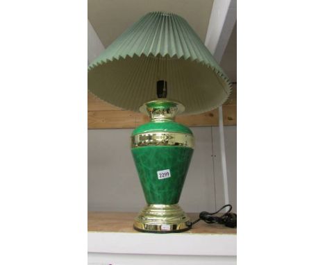 A good quality table lamp with shade. ****Condition report**** Lamp is plated/painted metallic&nbsp;metal and has no visible 