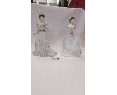 Two Coalport figurines - Eugenie First Night at the Opera and Femmes Fatale 'Lillie Langtry'.