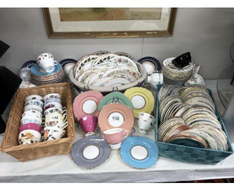 In excess of 170 pieces of crockery, plates, saucers and cups, ideal for a Greek wedding! Includes Noritake, Royal Albert, Pa