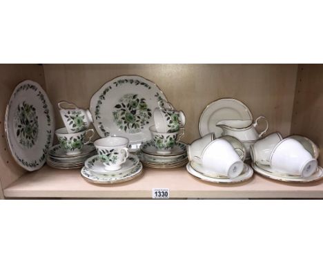 A Colclough 20 piece tea set (5 cups &amp; saucers) &amp; a Duchess 13 piece part tea set