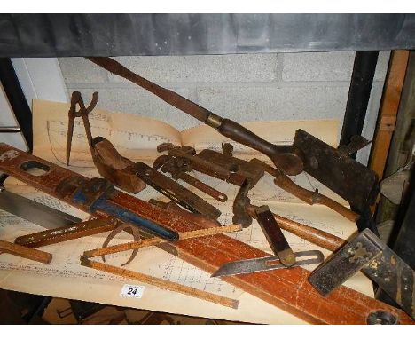 A good lot of vintage wood working tools.