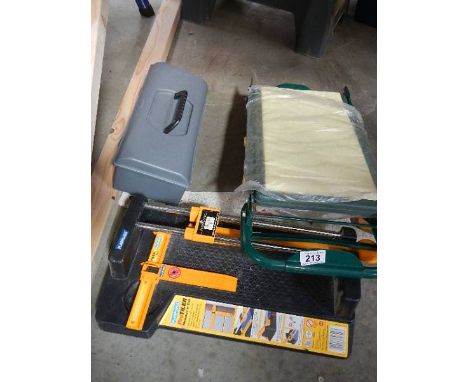 A tile cutter, new garden seat etc.,