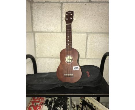 A Stagg handmade Ukulele US10 with case, case is a/f (needs clean)