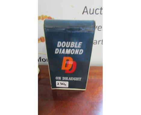 A Double Diamond lager advertising light, circa 1970/80's (working order - no PAT tested). ****Condition report**** White pai