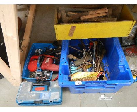 Three boxes of tools etc.,