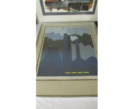 A limited edition 1/300 print - Industrial scene, signed but indistinct, Chelsea Fine Arts Ltd.,