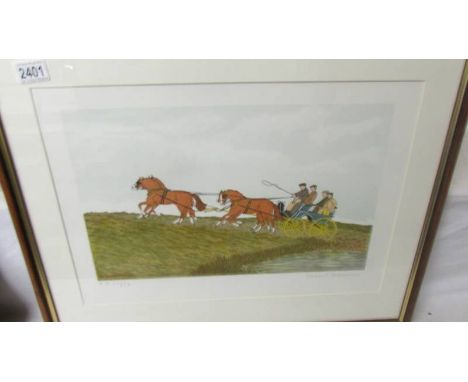  Vincent Haddelsey (1934-2010) French artist's proof limited edition lithographic print 22/37 'the carriage ride' pencil sign