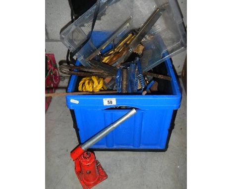 A box of old tools etc.,