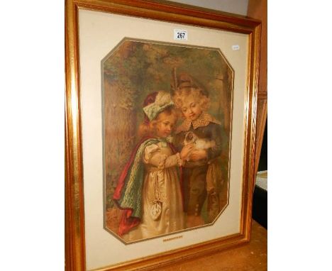 A framed and glazed Pear's style print entitled 'The Wanderer's Return'.  56 x 89 cm.