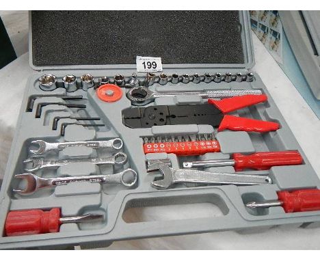 A new tool kit with spanners, ring spanners etc.,