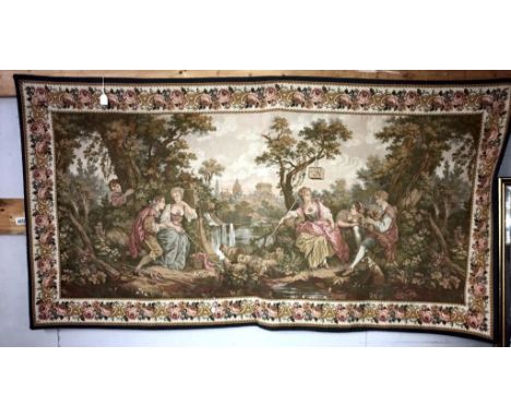 A vintage J P Pans Panneaux Golelins wall hanging tapestry, approximately 69" (176 cm) x 36" (91 cm). ****Condition report***