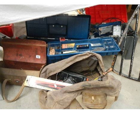 A large quantity of tools including spanners, drills etc.,