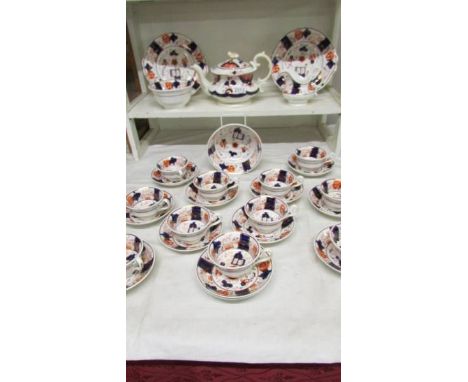 29 pieces of Victorian tea ware (teapot a/f),